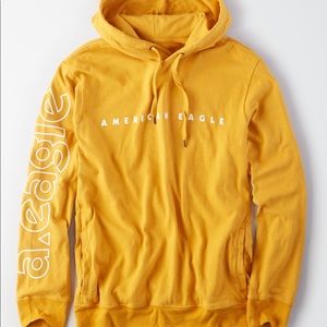 A yellow American eagle pullover